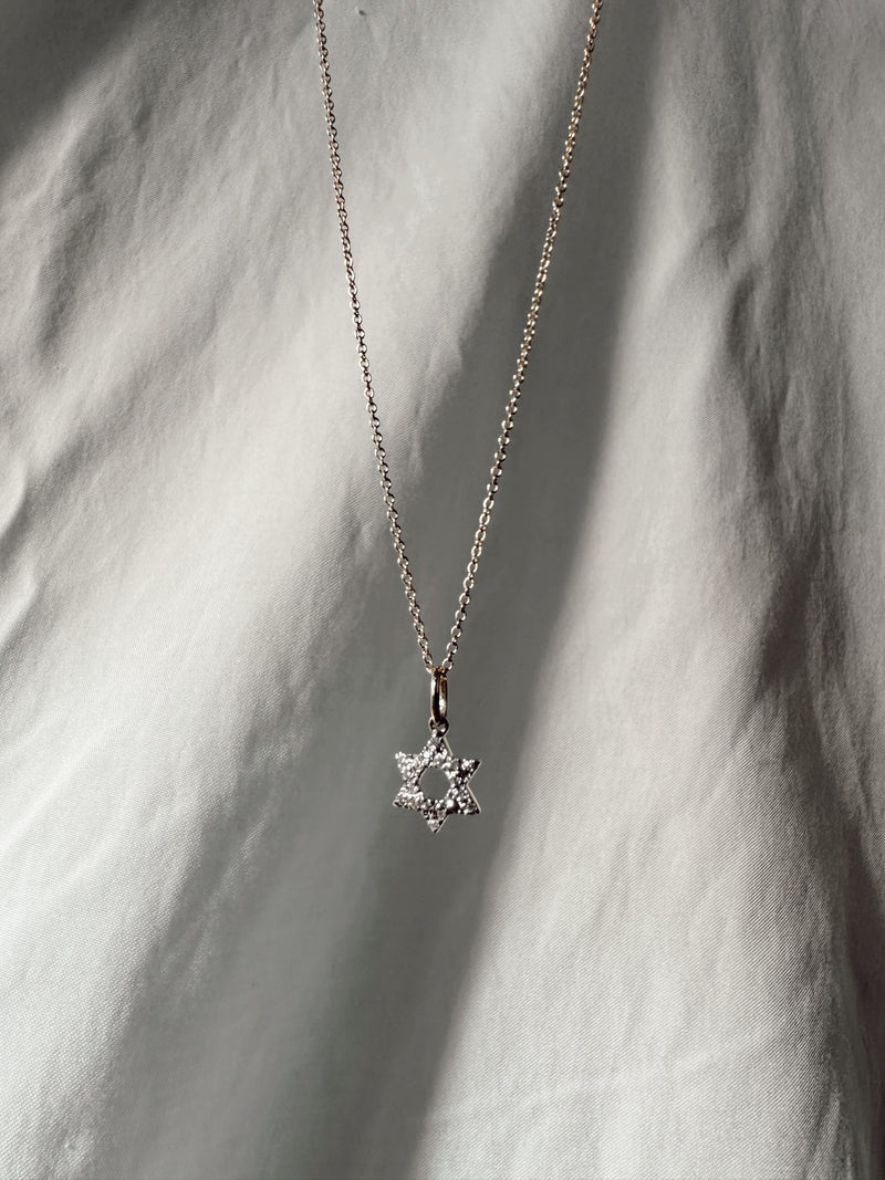 Small Open Diamond Heart Star of David, Jewish Star Pendant, 0.20CT in –  Sziro Jewelry
